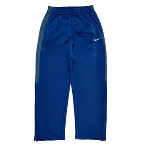 Mens Y2K Nike Dri Fit Blue Micro Swoosh Logo Fleece Sweatpants Size L